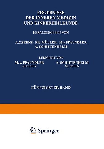 Ergebnisse der Inneren Medizin und Kinderheilkunde