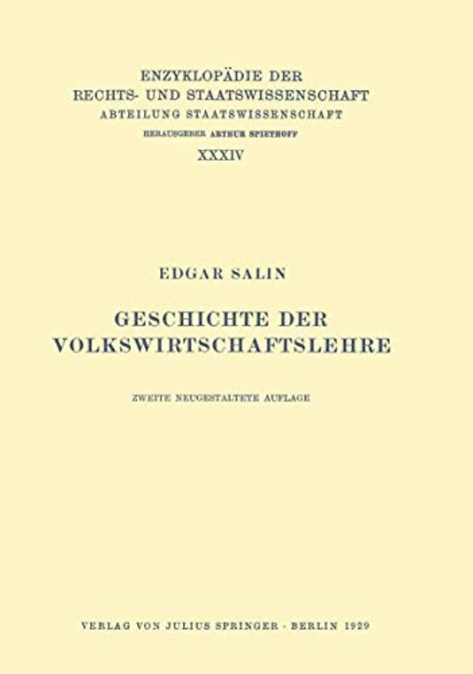 Geschichte der Volkswirtschaftslehre