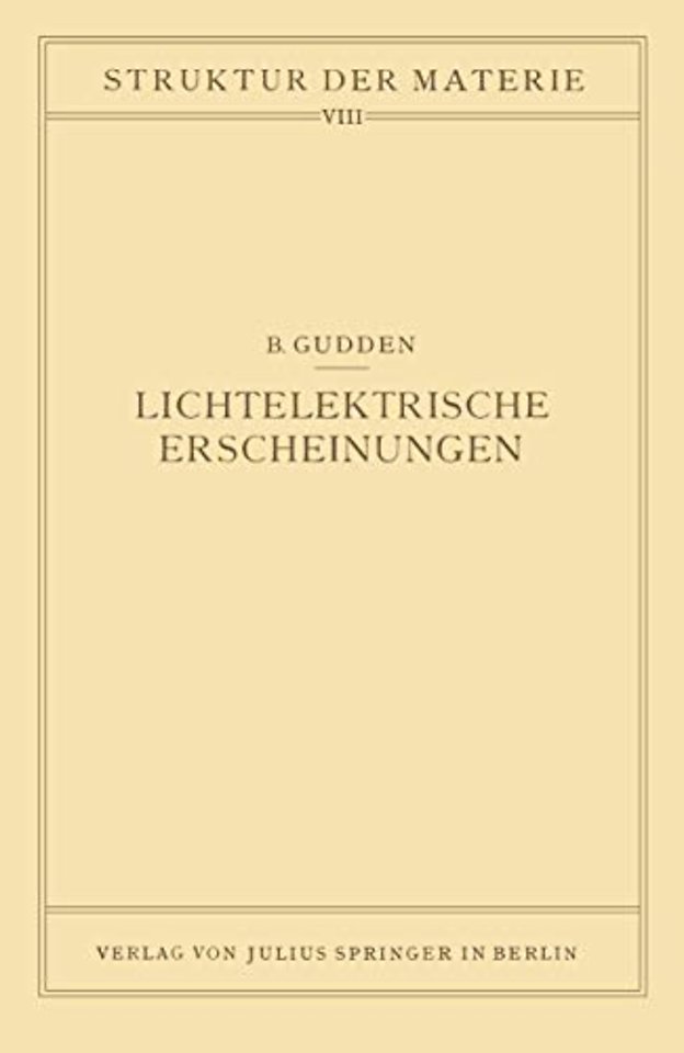 Lichtelektrische Erscheinungen
