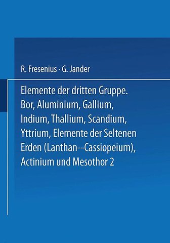 Elemente der Dritten Gruppe