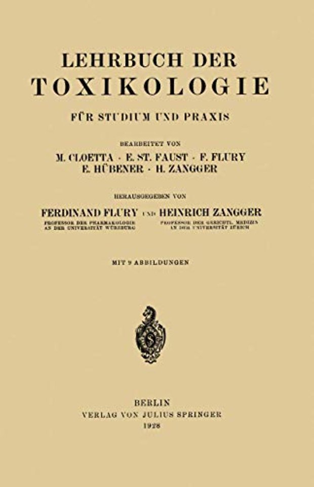 Lehrbuch der Toxikologie für Studium und Praxis