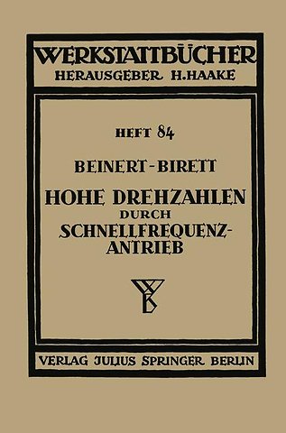 Hohe Drehzahlen durch Schnellfrequenz-Antrieb