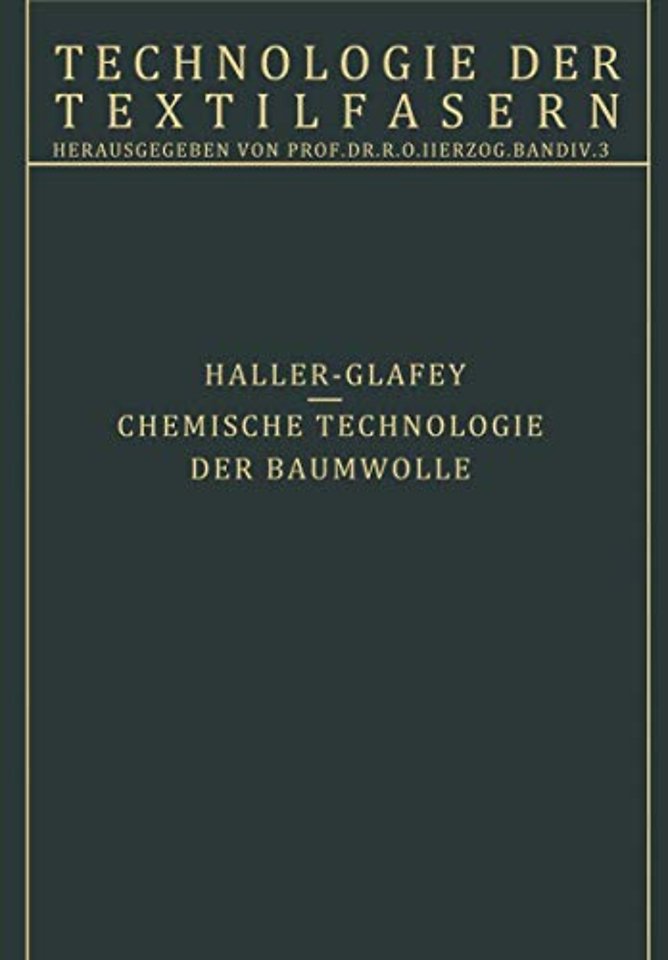 Chemische Technologie der Baumwolle / Mechanische Hilfsmittel zur Veredlung der Baumwolltextilien