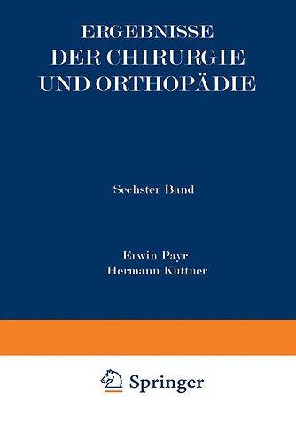 Ergebnisse der Chirurgie und Orthopädie