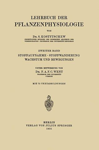Stoffaufnahme · Stoffwanderung Wachstum und Bewegungen