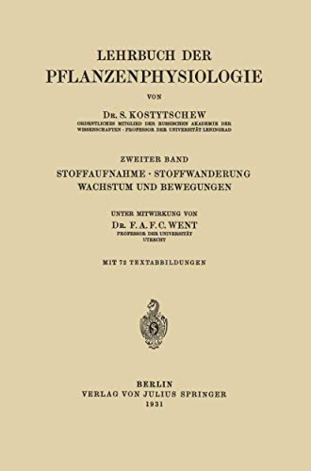 Stoffaufnahme · Stoffwanderung Wachstum und Bewegungen