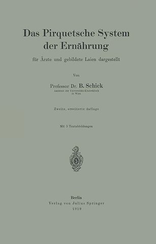 Das Pirquetsche System der Ernährung