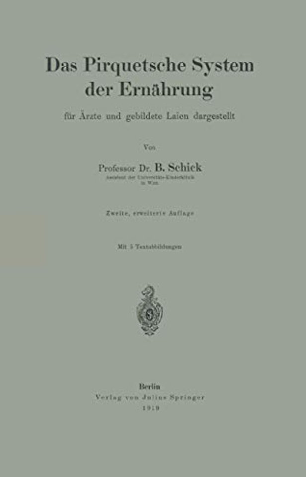 Das Pirquetsche System der Ernährung