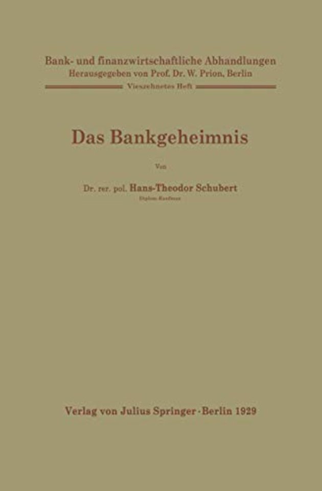 Das Bankgeheimnis