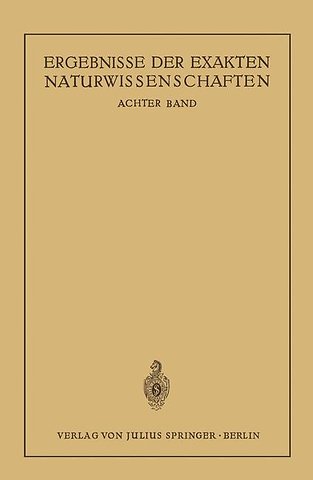 Ergebnisse der Exakten Naturwissenschaften