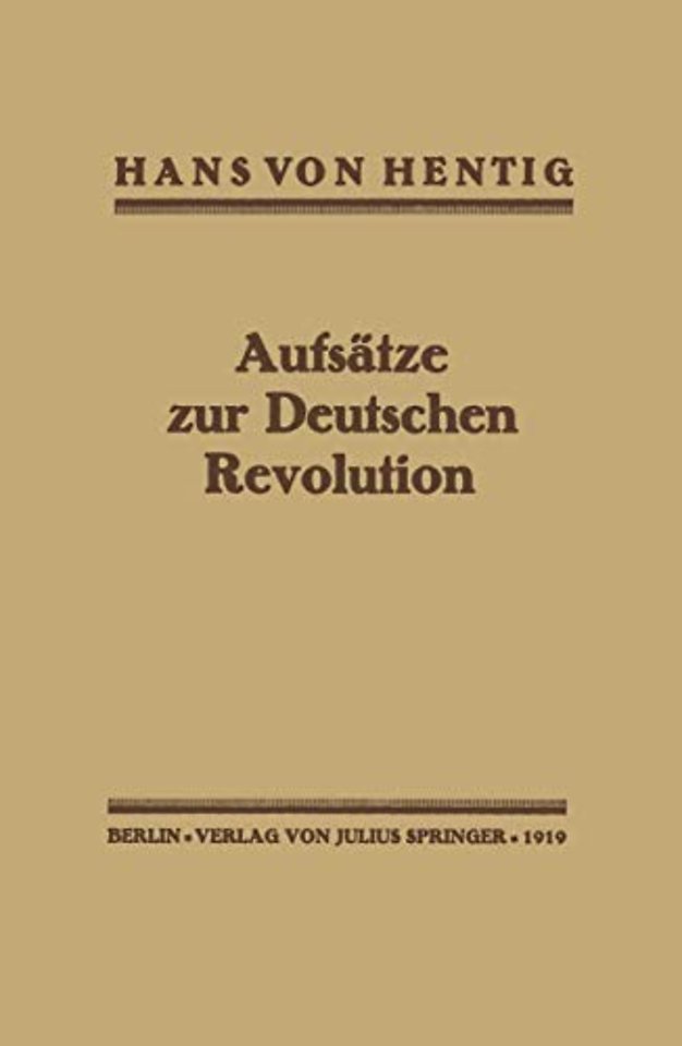Aufsätze zur Deutschen Revolution