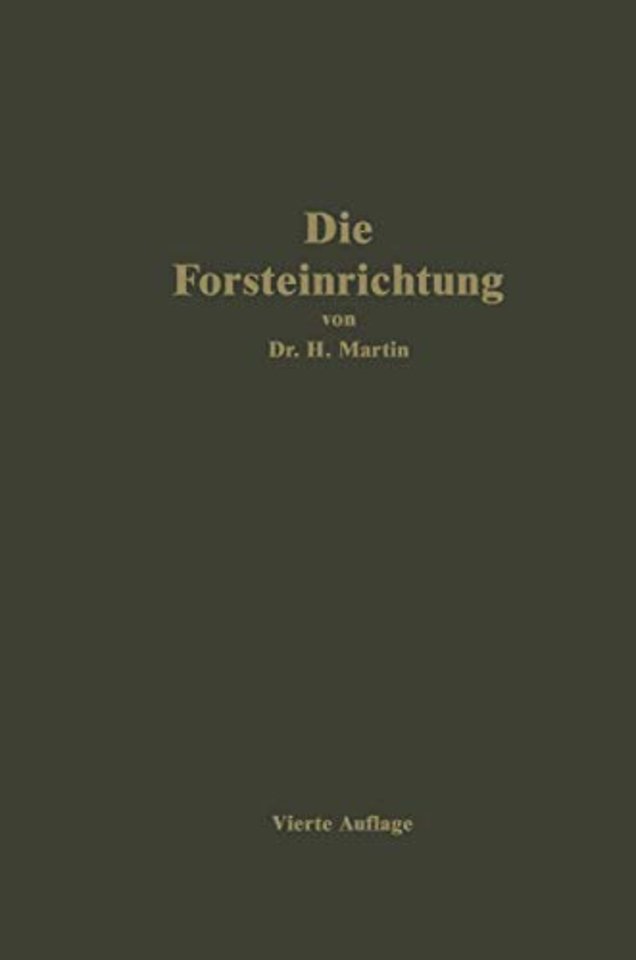 Die Forsteinrichtung