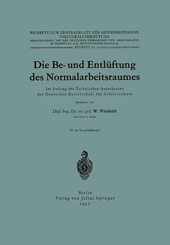 Die Be- und Entlüftung des Normalarbeitsraumes