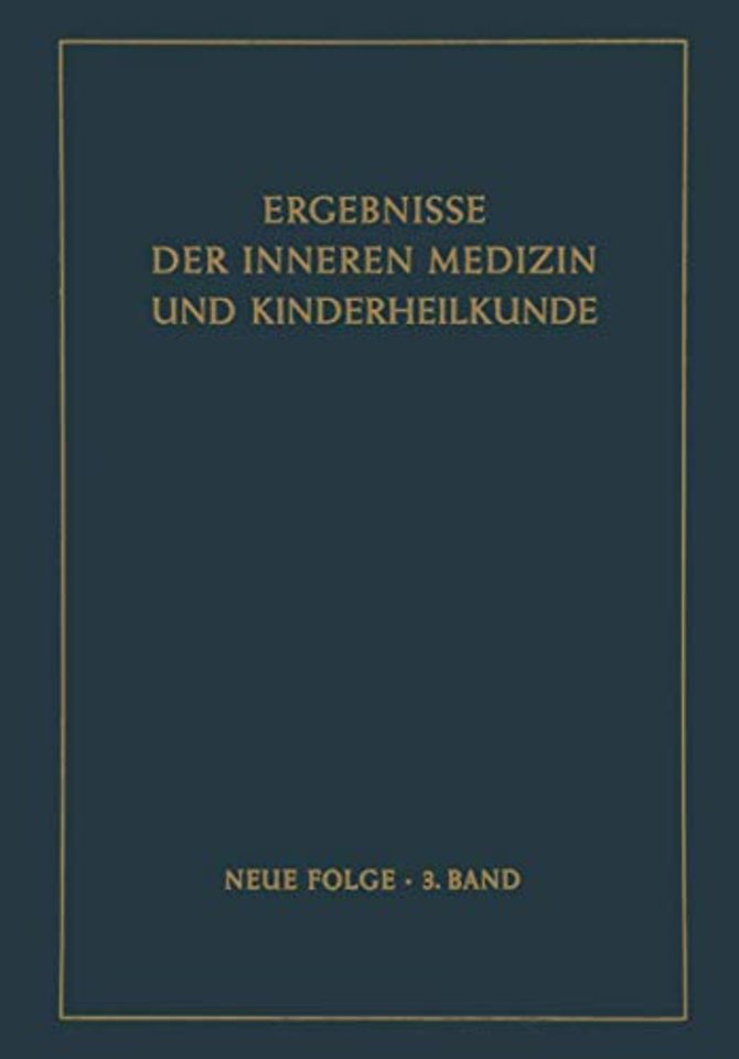 Ergebnisse der Inneren Medizin und Kinderheilkunde
