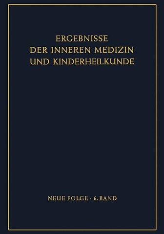 Ergebnisse der Inneren Medizin und Kinderheilkunde