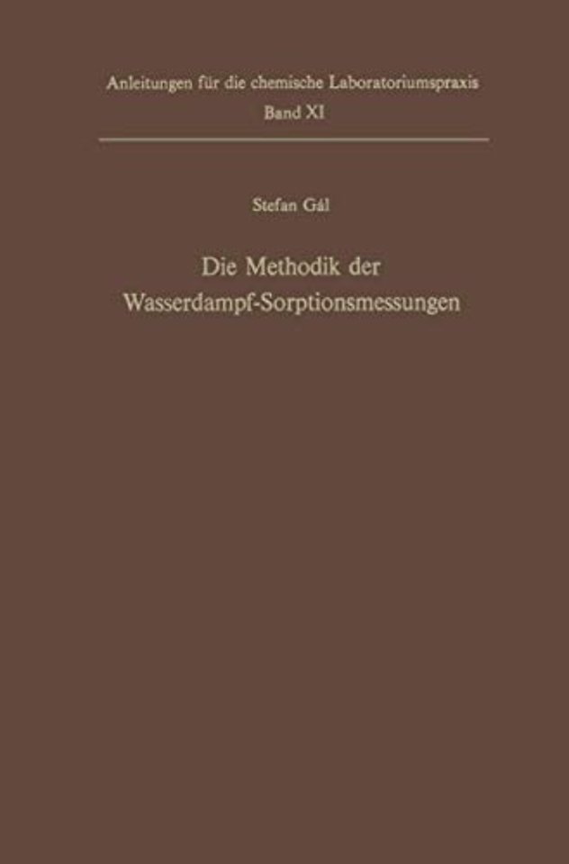 Die Methodik der Wasserdampf-Sorptionsmessungen