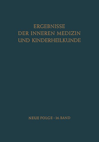 Ergebnisse der Inneren Medizin und Kinderheilkunde