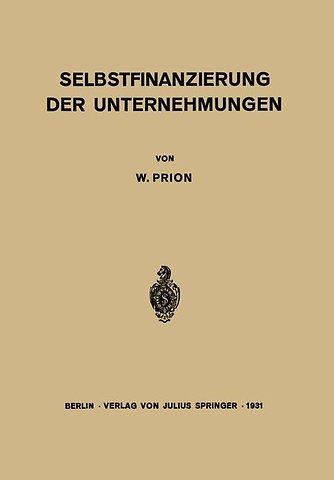 Selbstfinanzierung der Unternehmungen