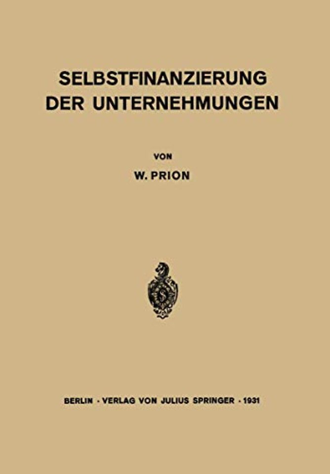 Selbstfinanzierung der Unternehmungen