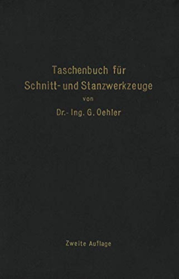 Taschenbuch für Schnitt- und Stanzwerkzeuge