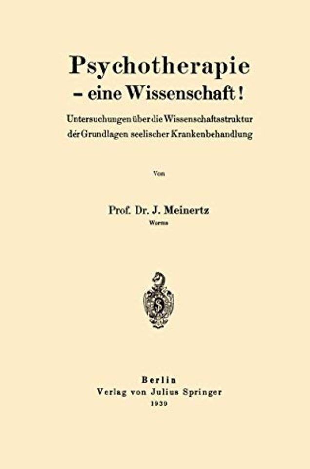 Psychotherapie — eine Wissenschaft!