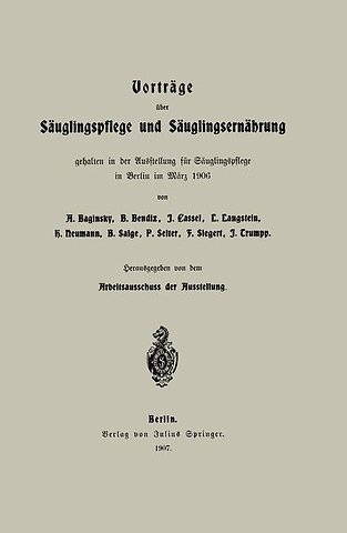 Vorträge über Säuglingspflege und Säuglingsernährung