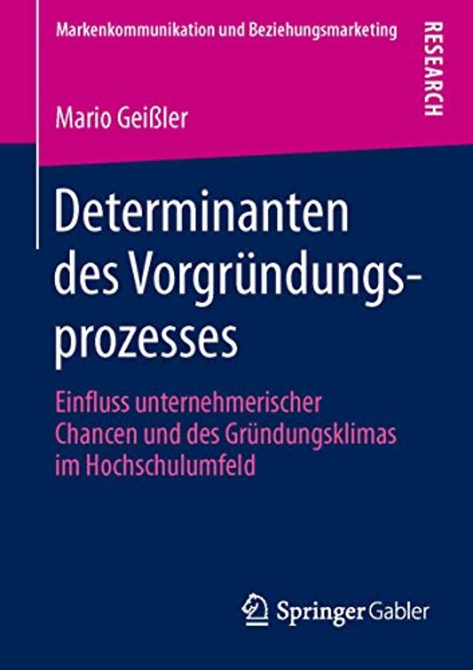 Determinanten des Vorgründungsprozesses