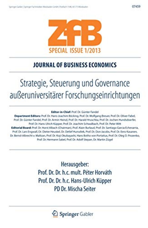 Strategie, Steuerung und Governance außeruniversitärer Forschungseinrichtungen