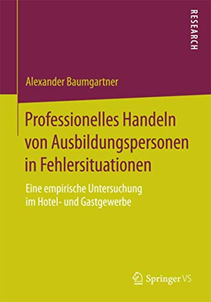 Professionelles Handeln von Ausbildungspersonen in Fehlersituationen