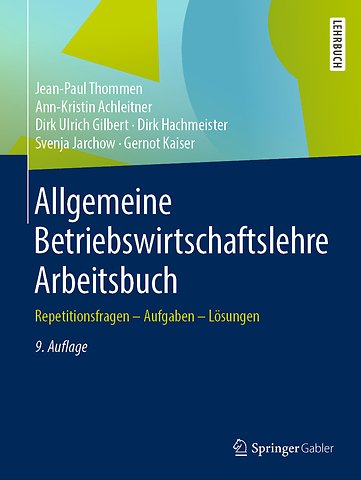 Allgemeine Betriebswirtschaftslehre Arbeitsbuch