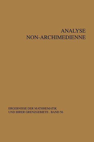 Analyse non-archimedienne