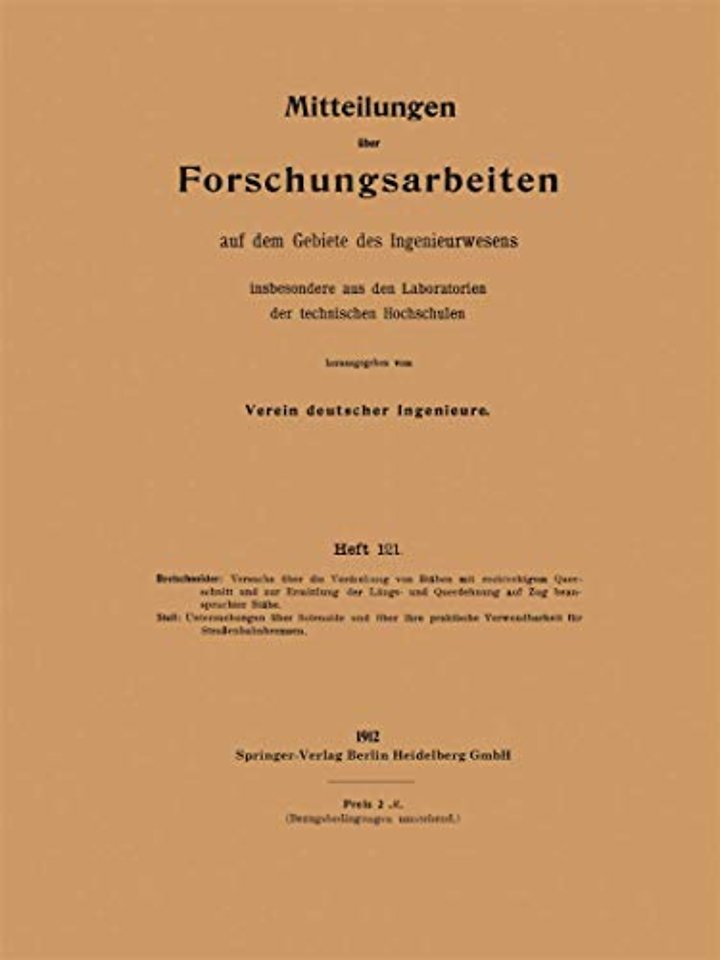 Mitteilungen über Forschungsarbeiten