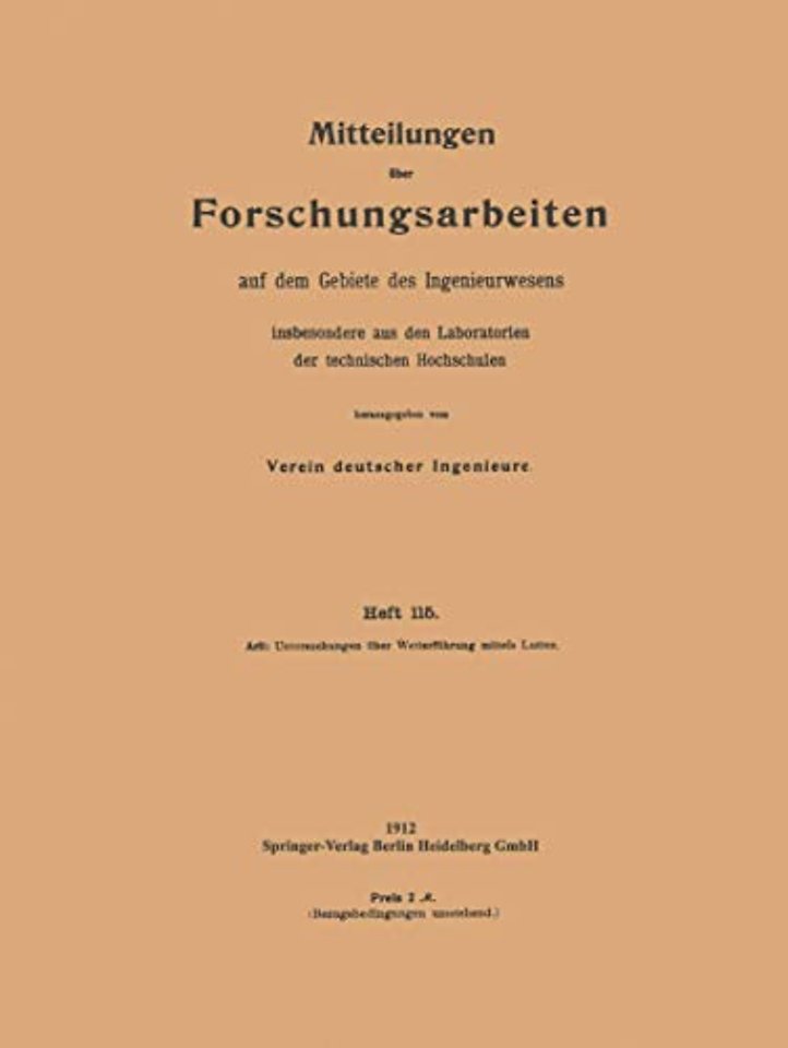 Mitteilungen über Forschungsarbeiten