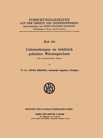 Untersuchungen an elektrisch geheizten Wärmespeichern