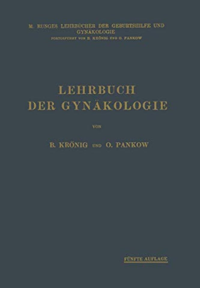 Lehrbuch der Gynäkologie