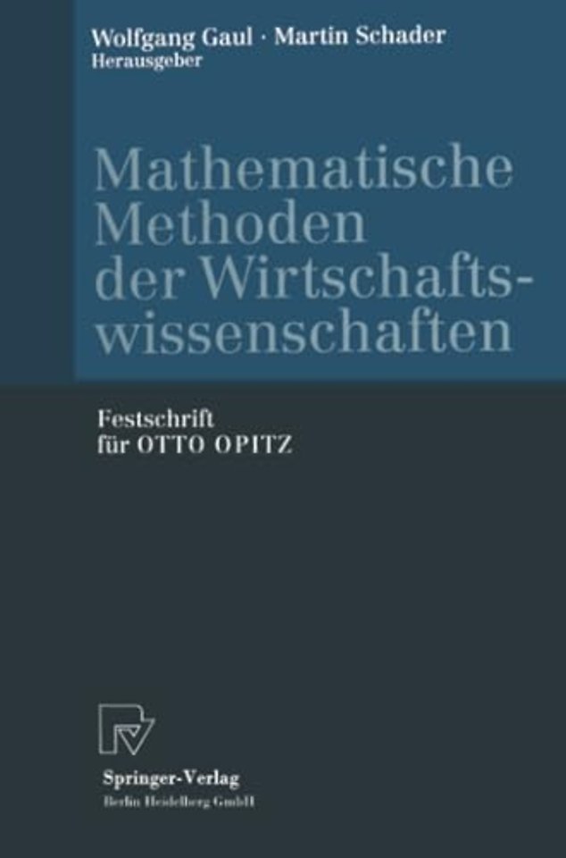Mathematische Methoden der Wirtschaftswissenschaften