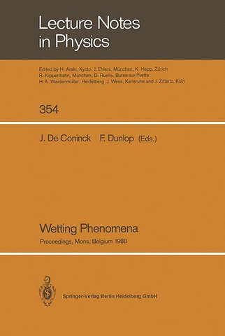 Wetting Phenomena