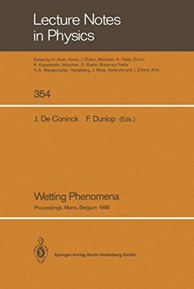 Wetting Phenomena