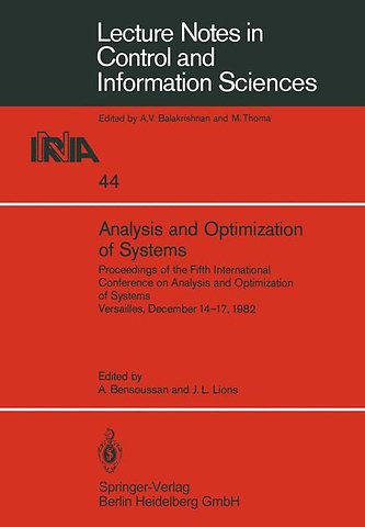 Analysis and Optimization of Systems
