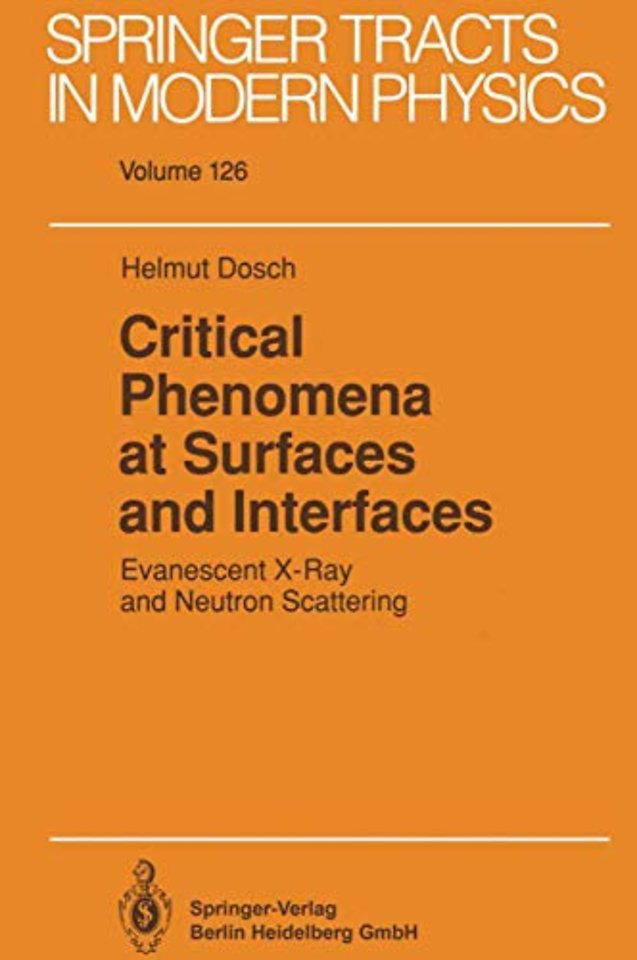 Critical Phenomena at Surfaces and Interfaces