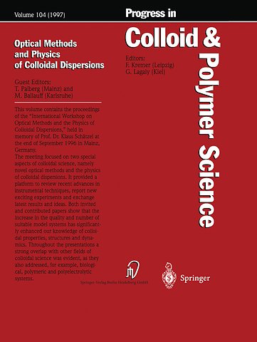 Optical Methods and Physics of Colloidal Dispersions