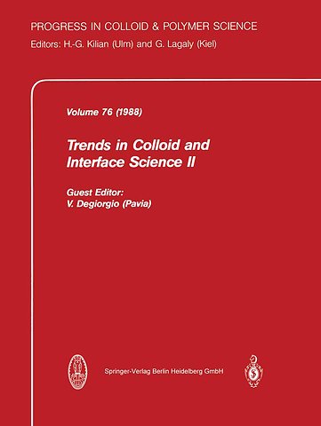 Trends in Colloid and Interface Science II