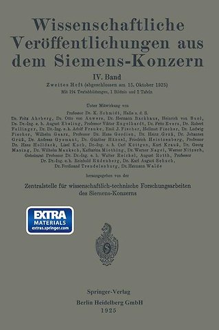 Wissenschaftliche Veröffentlichungen aus dem Siemens-Konzern