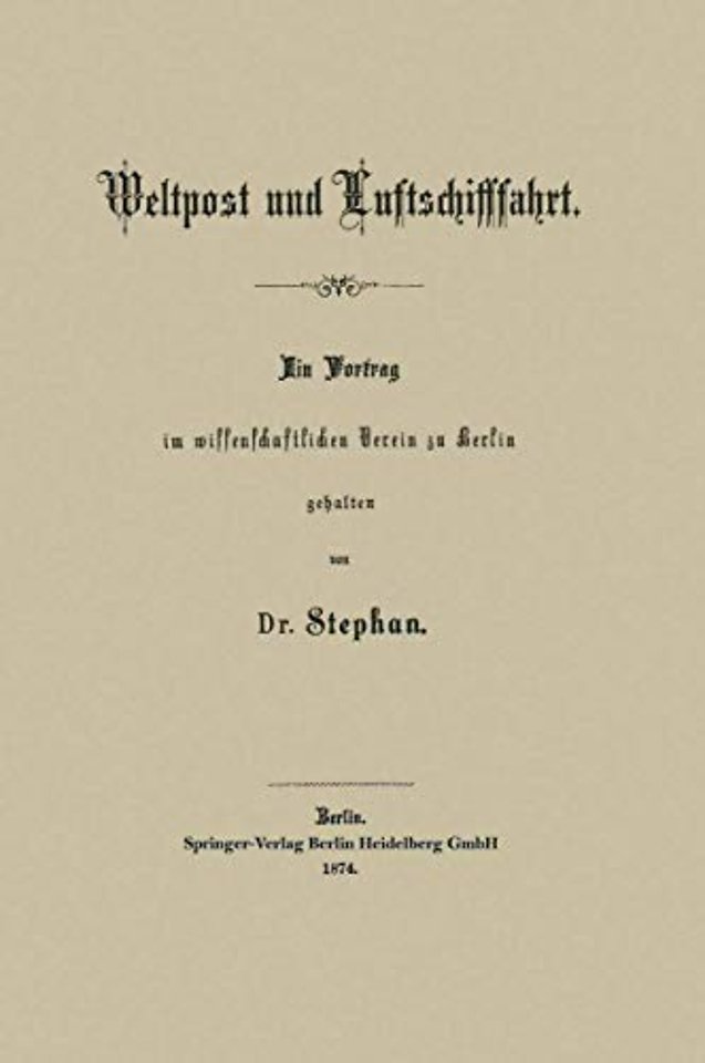 Weltpost und Luftschifffahrt