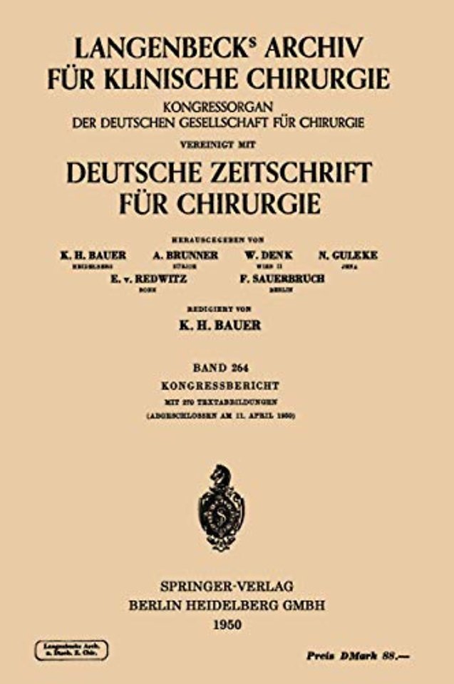 Verhandlungen der Deutschen Gesellschaft für Chirurgie