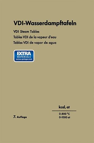 VDI-Wasserdampftafeln / VDI Steam Tables / Tables VDI de la vapeur d’eau / Tablas VDI de vapor de agua