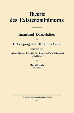 Theorie des Existenzminimums