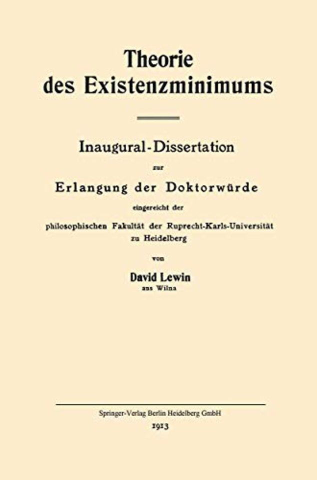 Theorie des Existenzminimums
