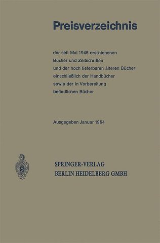 Preisverzeichnis