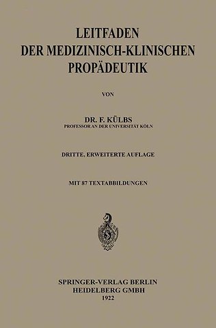 Leitfaden der Medizinisch-Klinischen Propädeutik